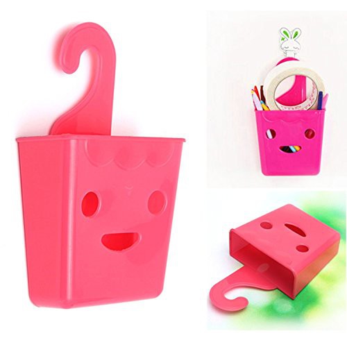 Smile Face Plastic Storage Basket Multi-Purpose Small Hanging Basket