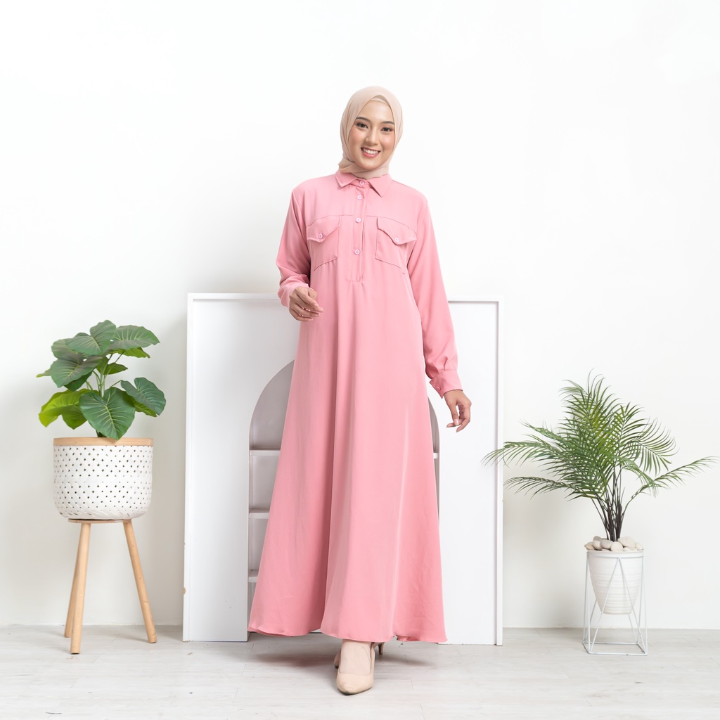 Yemima Dress - Terlaris Gamis Fashion Wanita Remaja Elegan Modern Kondangan Model Terbaru | Tunik Mu