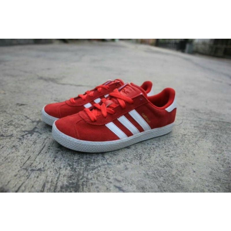 ORIGINAL ADIDAS GAZELLE I MERAH RED PINK SEPATU SNEAKER SNEAKERS WANITA
