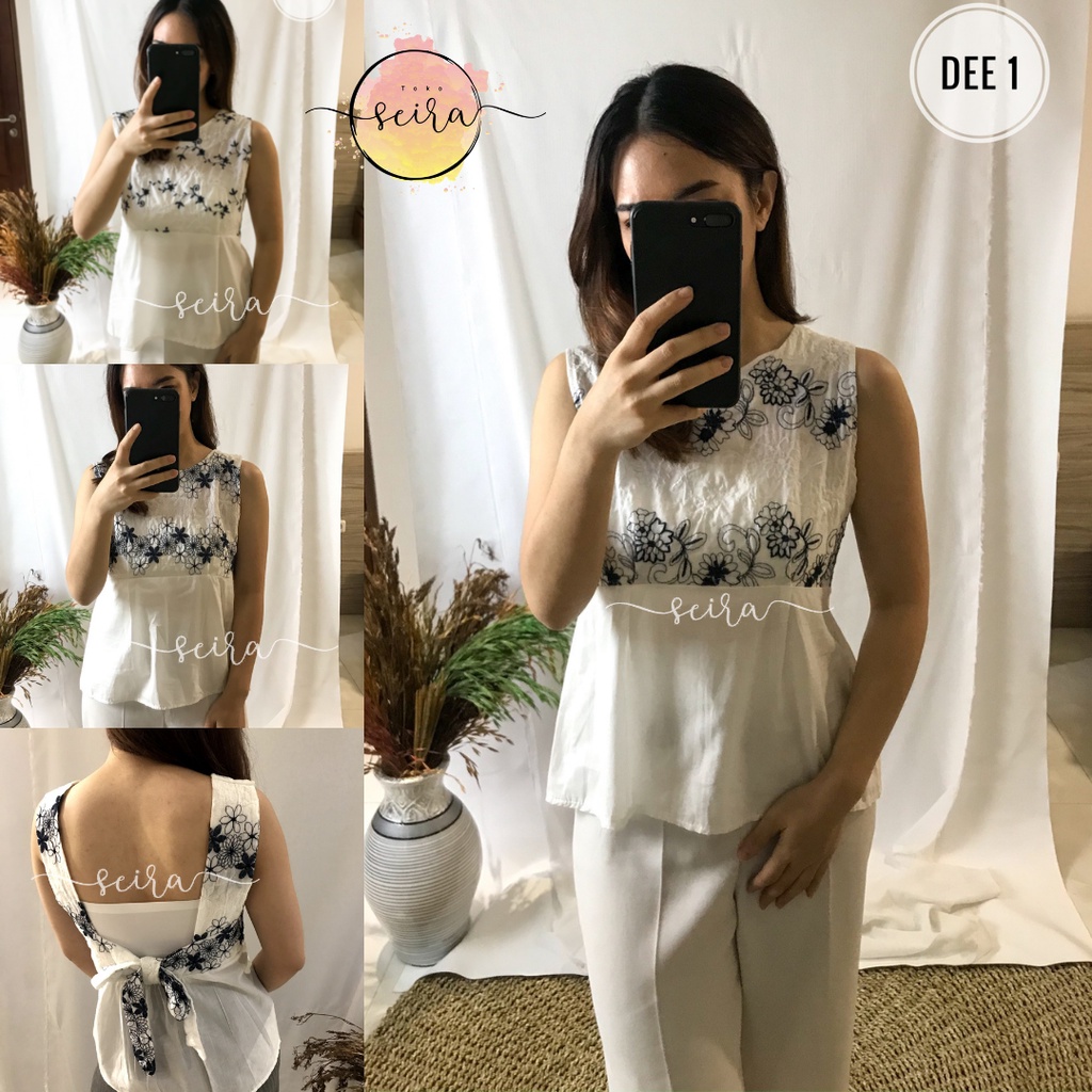 [BISA COD] DEE TOP - Atasan Casual Katun Tanpa Lengan / Baju Bangkok Premium Import