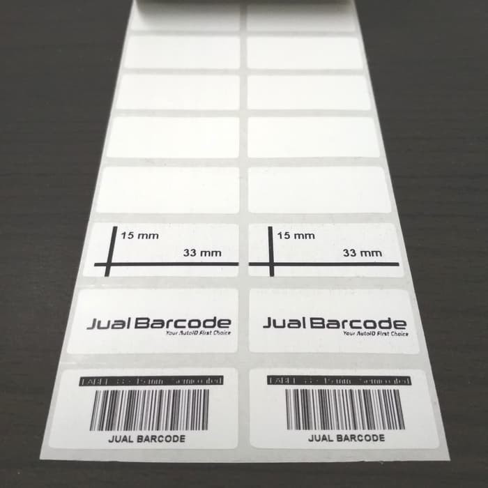 

LABEL PRINTER BARCODE 33X15MM - 33X15 MM - 2 LINE SEMICOATED ISI 5000
