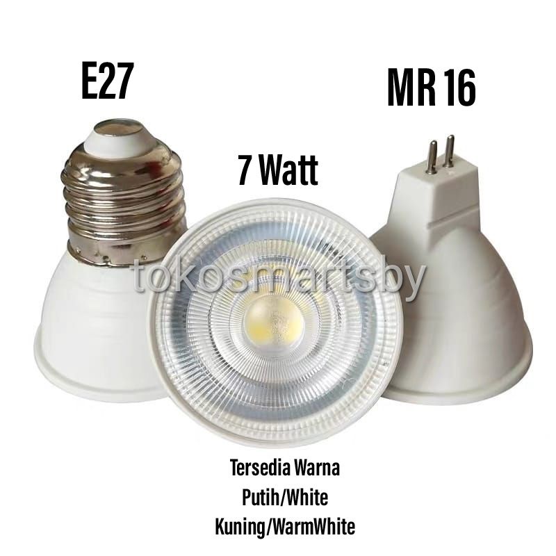 LAMPU HALOGEN SPOTLIGHT LED 7WATT FITTING E27 7 WATT COB SOROT 7W LAMPU