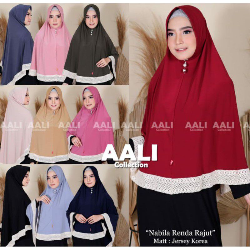 Aali collection/Hijab Nabila Renda Rajut Jersey Korea
