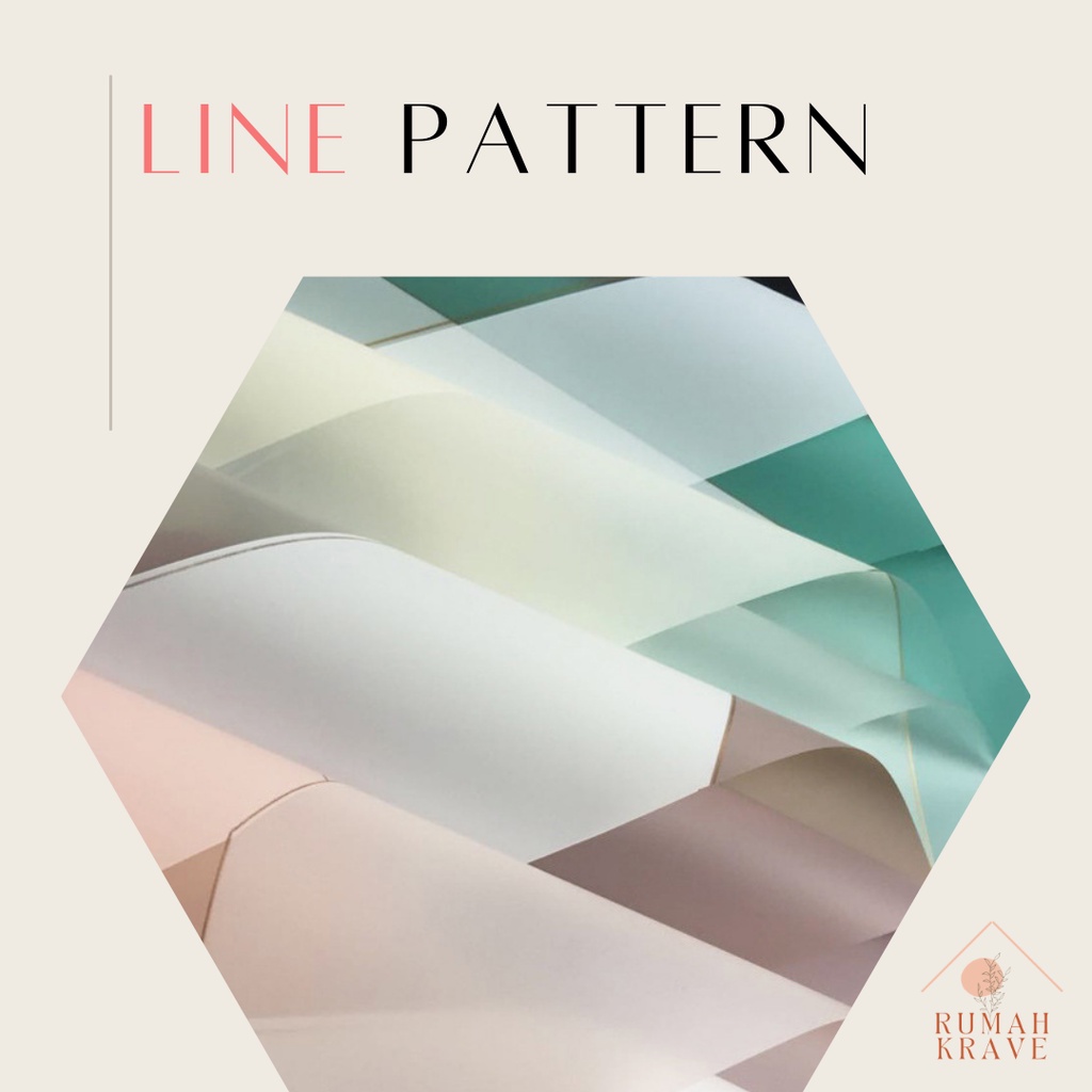 

RUMAH KRAVE - Line Pattern Cellophane Wrapping Paper Kertas Bunga