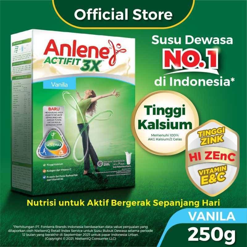 

ANLENE ACTIFIT 240 GRAM rasa coklat/vanila/original