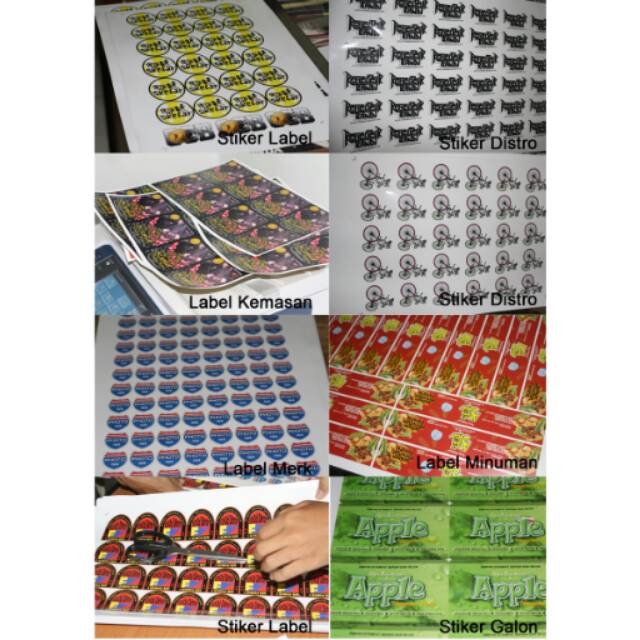 

Stiker kemasan, label produk ukuran A3