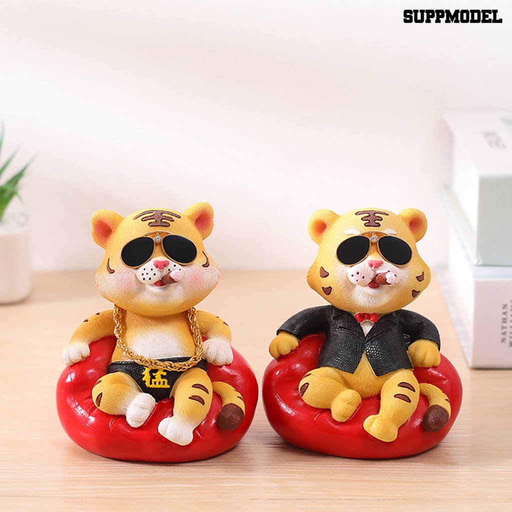 Suppmodel Ornamen Patung Harimau Bahan Resin Untuk Dekorasi Mobilrumah