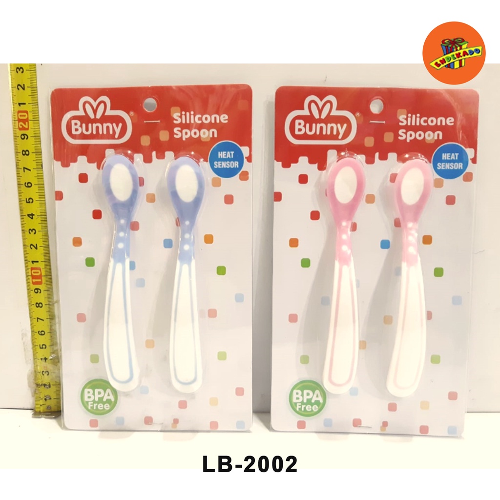 BUNNY SILICONE SPOON WITH HEAT SENSOR - Sendok Silikon 2pc