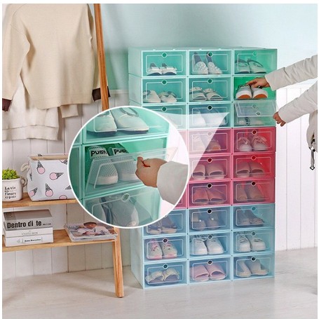 (1PCS) Tempat Penyimpanan Kotak Sepatu Penyimpan sandal Shoe Storage Box Sepatu Frame