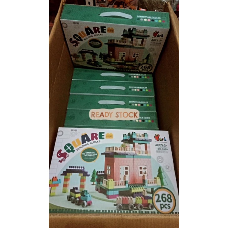 Mainan edukatif anak bricks 560 pcs / mainan susun balok 560 / square building blocks 560 / YERL block 268 pcs