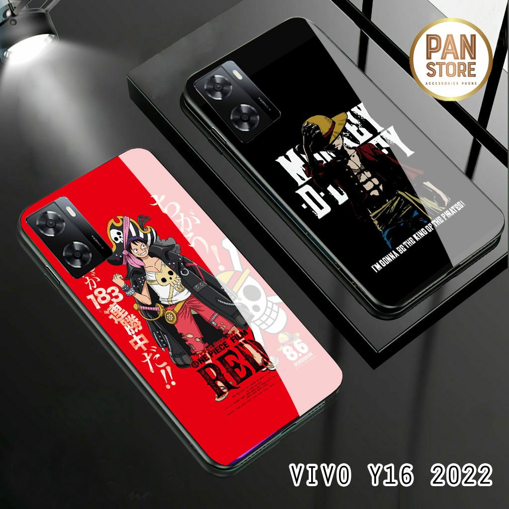 Softcase Glass Kaca VIVO Y16 2022 Terbaru Casing Handphone-Pelindung Handphone-Aksesoris Handphone- 