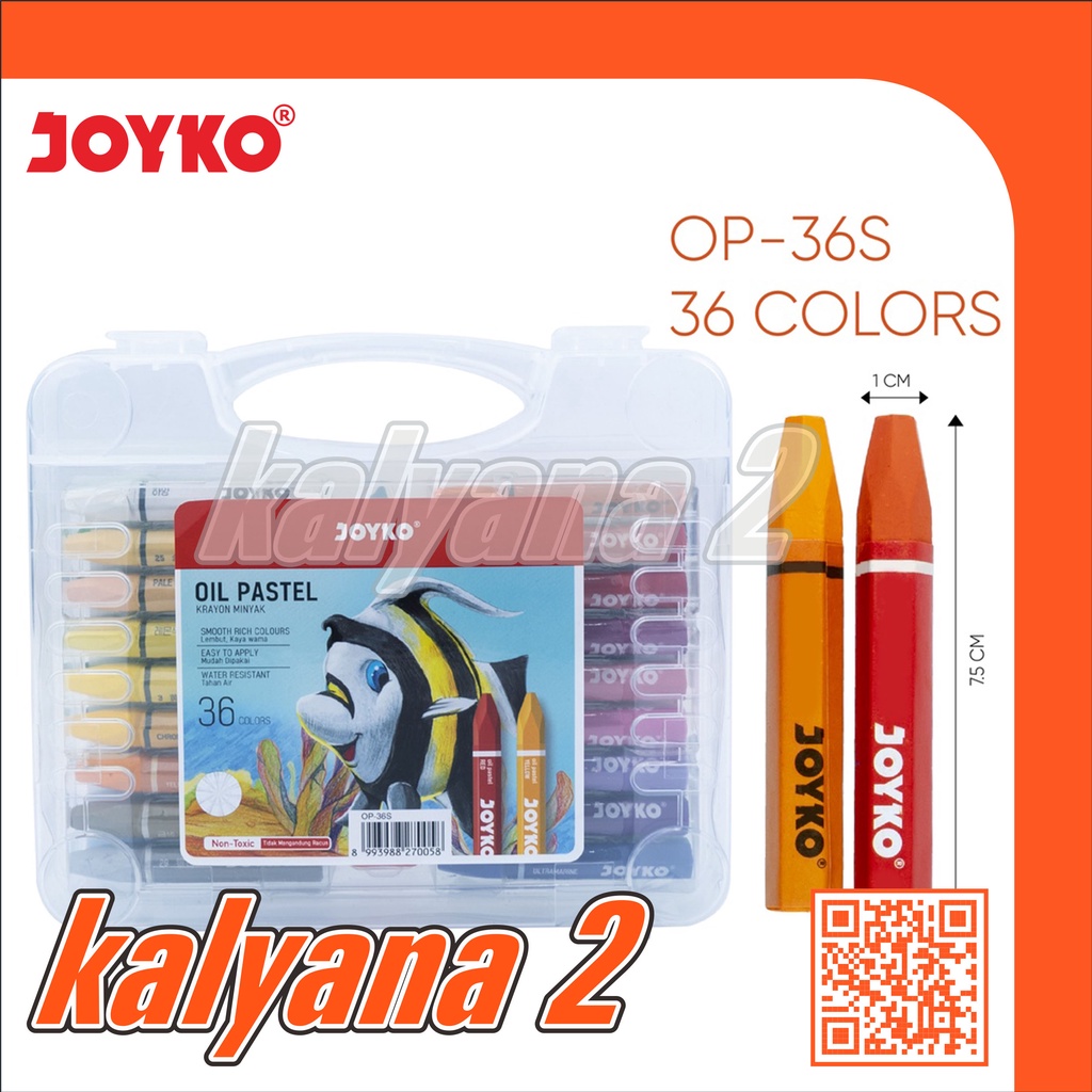 

Krayon Minyak / Crayon / Oil Pastel JOYKO OP-36S 36 Warna / Colors