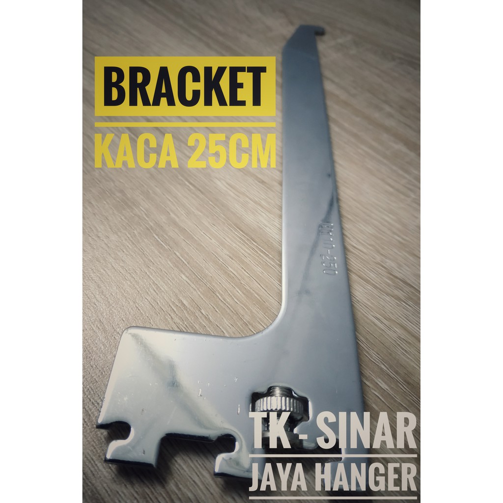 Daun Brecket kaca ukuran  25cm