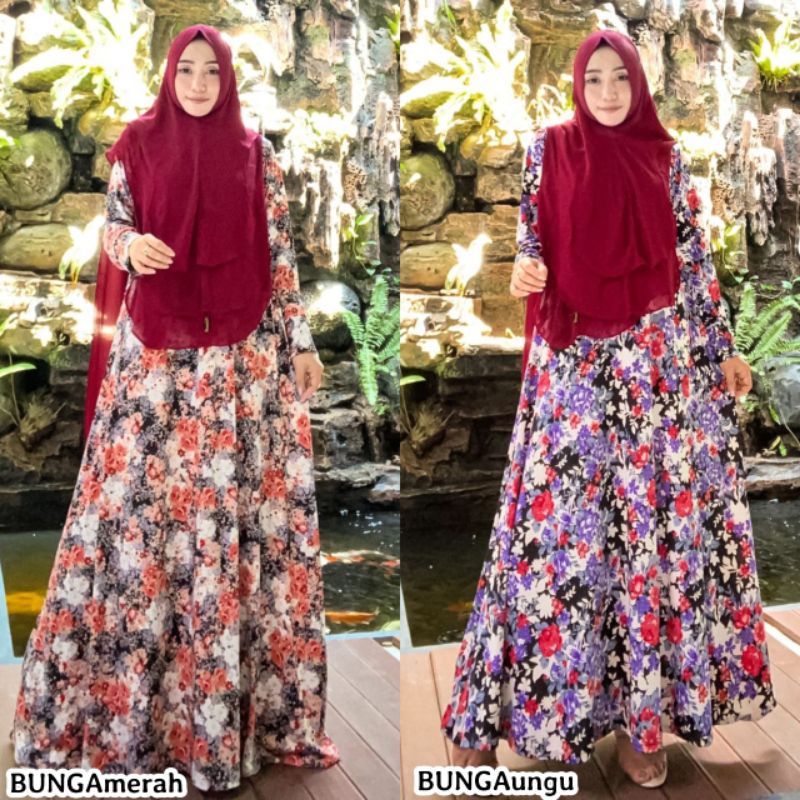 [Fashion Muslim] Gamis JERSEY MOTIF busui | terbaru | terlaris,