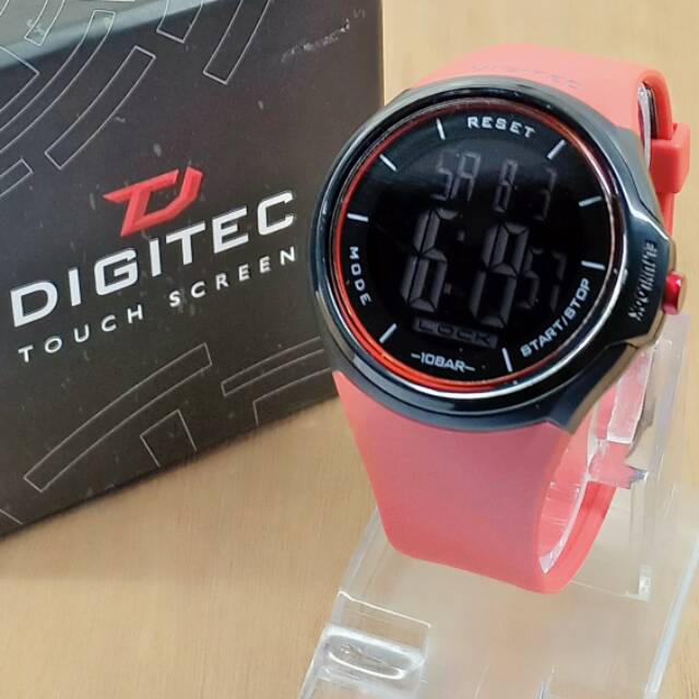 JAM TANGAN PRIA DIGITEC TALI MERAH DIGITAL DG-3086T ORIGINAL WATER RESIST