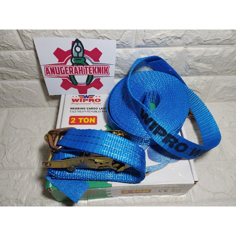 Webbing cargo lashing belt trek Tali sound  10meter  2 ton Rachet wipro