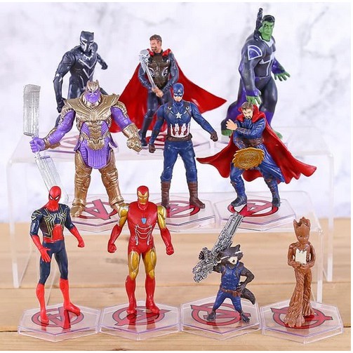 Action Figure Set Avengers End Game Karakter Marvel Thanos Thor ( 01E )