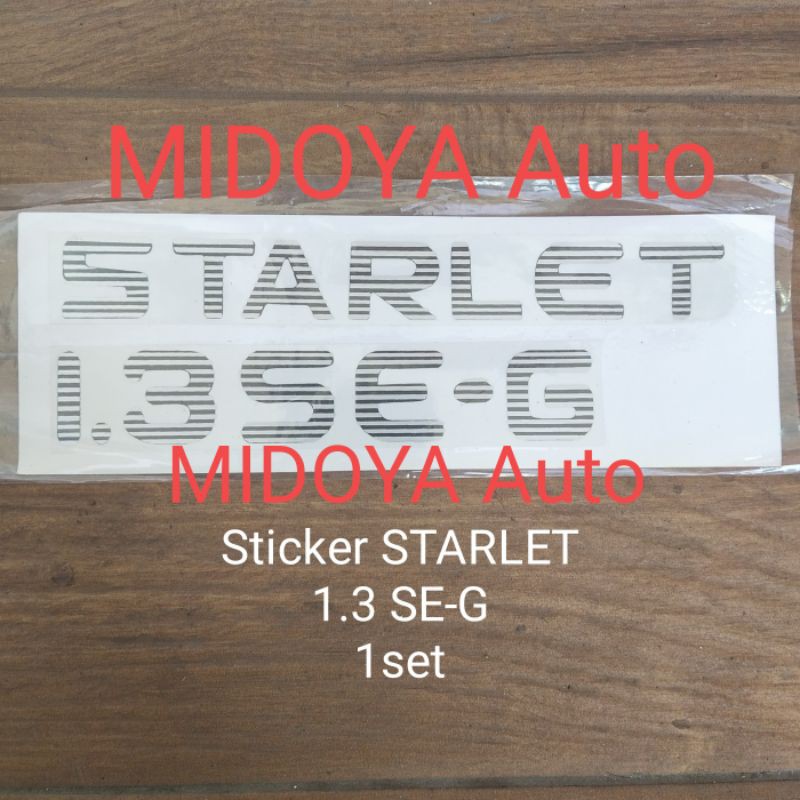 Sticker Stiker Starlet Kapsul 1.3 SE-G Strip Stripe 1set