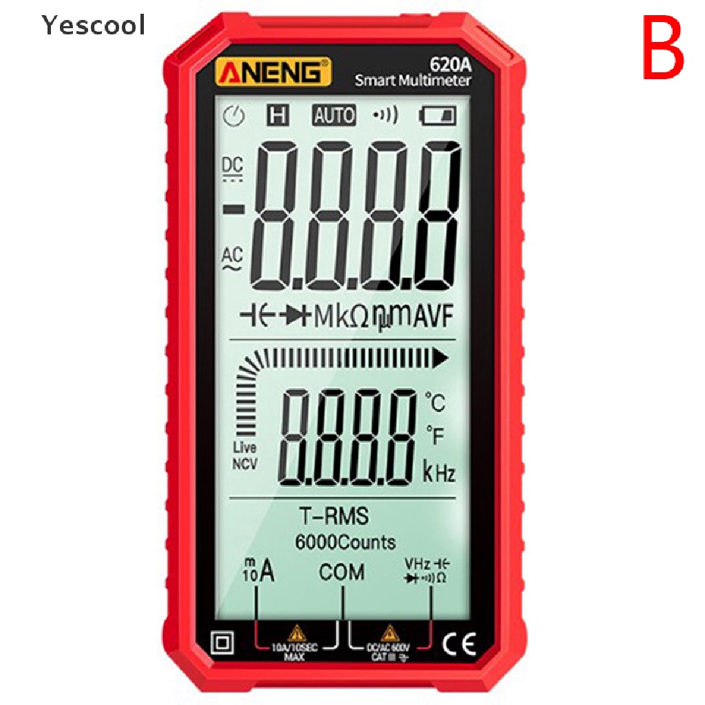 Yescool ANENG 620A Multimeter Digital 6000 Counts True Capacitance Meter