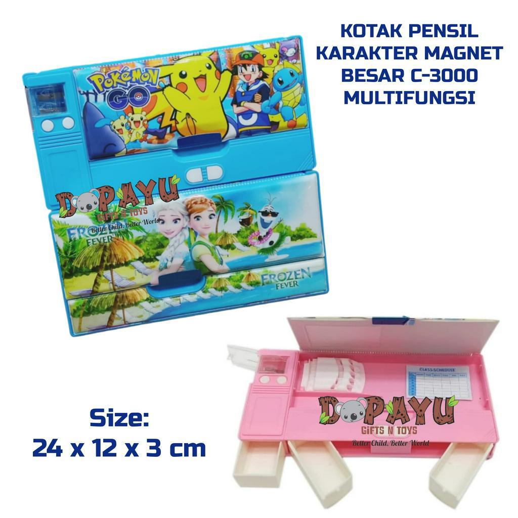

KOTAK TEMPAT PENSIL C3000G MULTIFUNGSI KARAKTER MAGNET BESAR