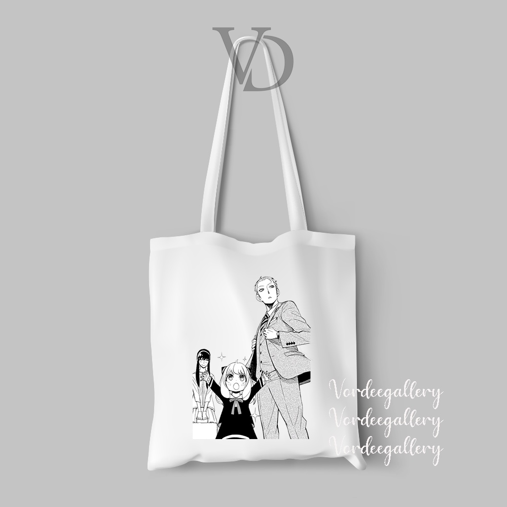 tote bag chibi spy x family / totebag anya anime jepang / animasi japan versi 2