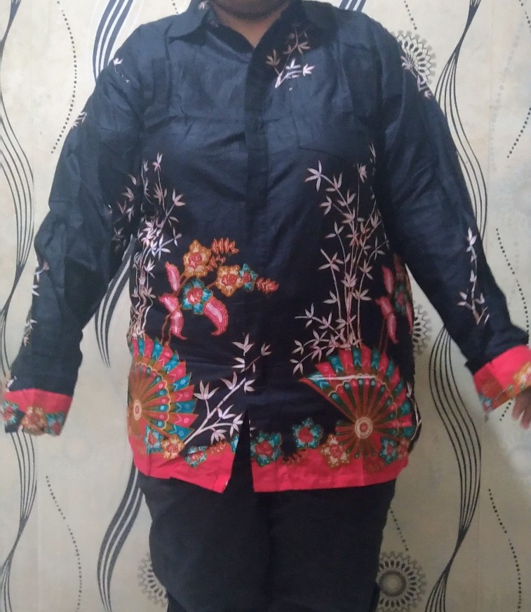 Batik Couple Keluarga - Sania Ruffle Batik Couple Ori Standar & Jumbo - Batik Pekalongan