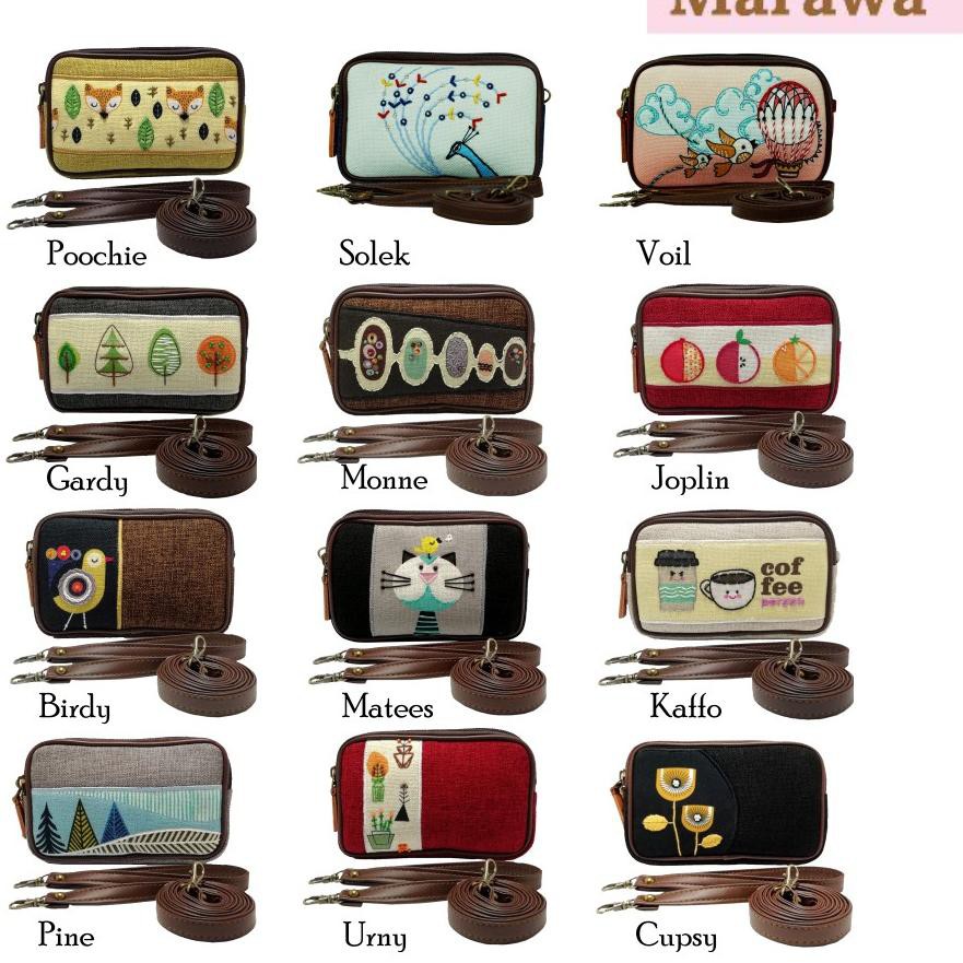Bagus❃ Dompet Mini Etnik POKE MARAWA langsung Pabrik dengan Tali Selempang + Tali Pendek ,.,.,.,,