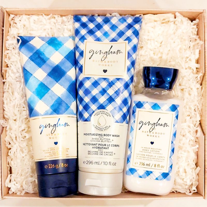 BBW GINGHAM BATH &amp; BODY WORKS PAKET VALENTINE'S DAY