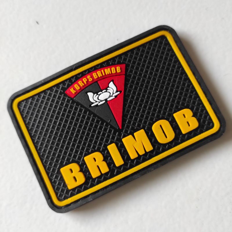 patch rubber logo KORPS BRIMOB kotak/POLISI/POLRI/rubber patch brimob/karet velcro