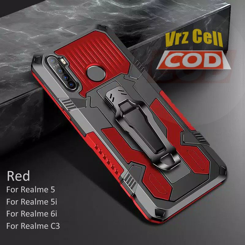 Realme 5 5i 5Pro Realmi 5S / Rilmi C3 Relmi 6 i Pro Rilme 6i Hard Case Belt Clip Robot Transformer