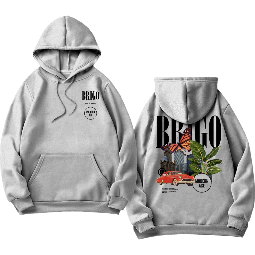 Sweater Hoodie BRIGO modern age Sablon DTF Fleece Cotton II BRIGO Jumper Hoodie modern age II M-XXL (Pria &amp; Wanita) Free stiker&amp;Gantungan Kunci