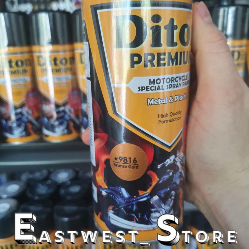 9816 Bronze Gold<br />diton Premium Cat Semprot Spray Tahan Bensin Dan Tahan Retak Isi 400 Cc