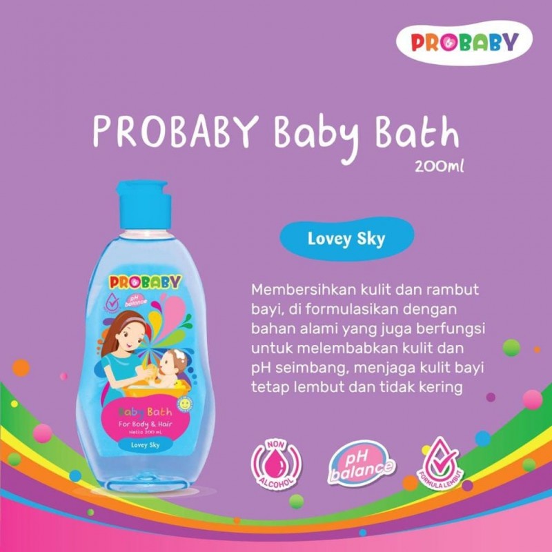 Probaby Baby Bath Hair and Body Sabun Shampoo Bayi 200 ml - Lovely Sky