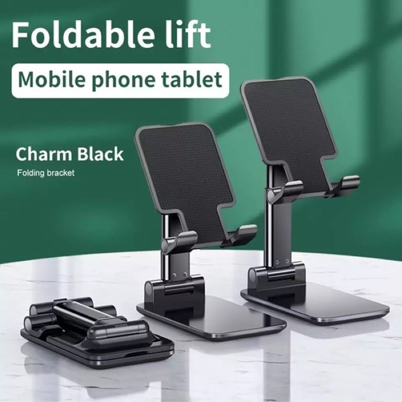 PROMO HOLDER STAND MEJA HD23 ORIGINAL PHONE STAND TABLET UNIVERSAL WFH ZOOM FOLDABLE STYLE