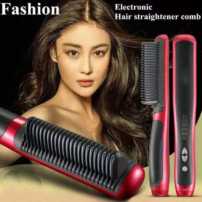 Catok Sisir Pelurus Rambut ASL- 908 / Fast Hair Straightener Brush ASL- 908