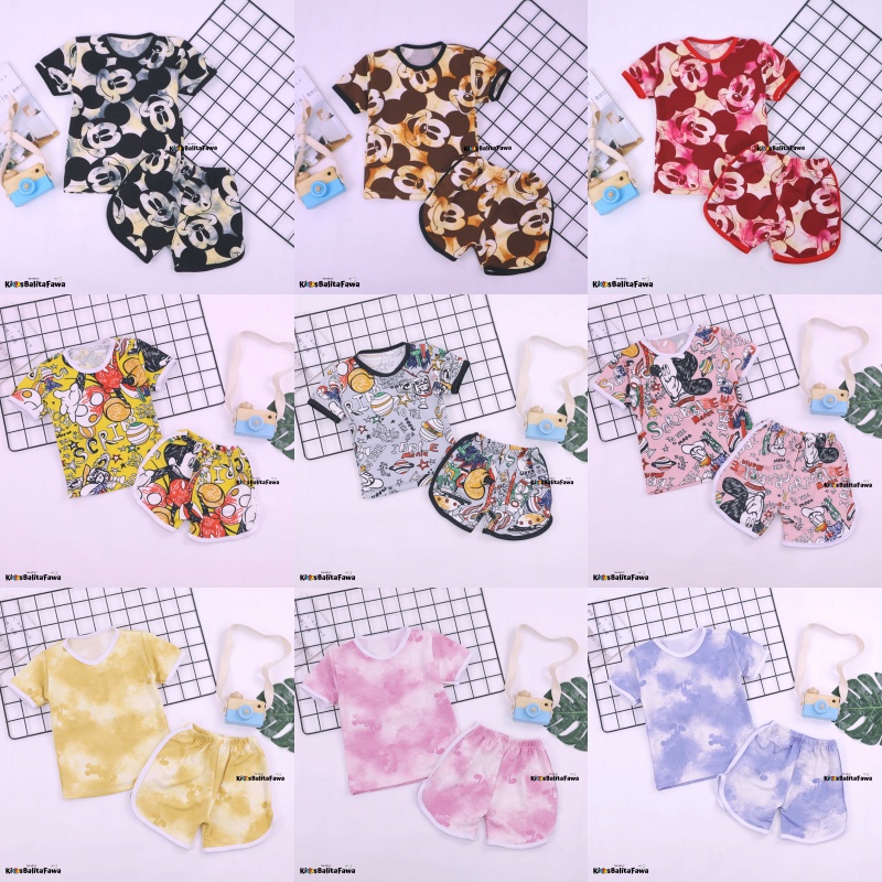 [MOTIF] Set Chuba Chups Bayi 3-18 Bulan / Setelan Baby Perempuan PREMIUM Baju Tidur Pendek Adem List