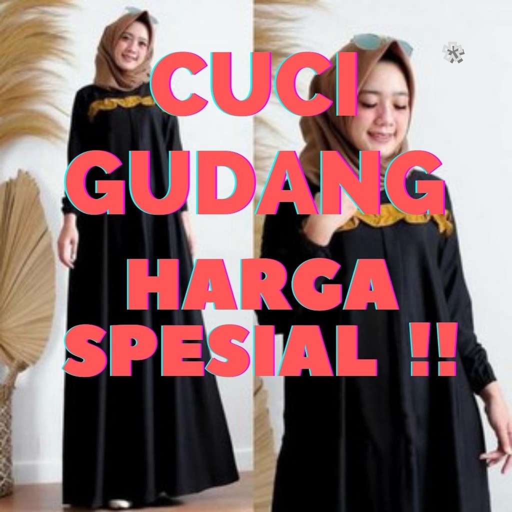 CUCI GUDANG  DENORA DRESS Baju Wanita Pakaian Muslimah Dress Muslim  Baju Gamis Terbaru Gamis Modern