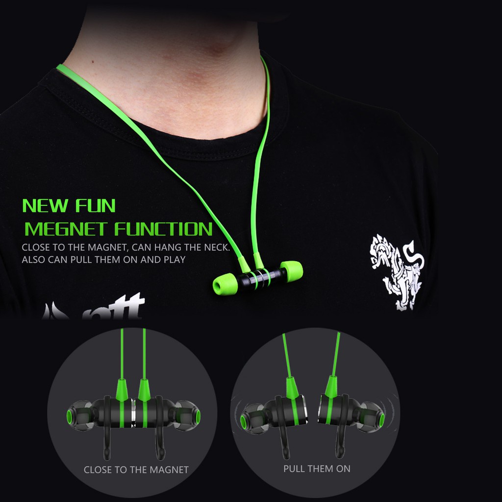 Gaming Headset Bass Stereo Metal Earphone Dengan Mic Noise Cancelling Earphone In-Ear Wired Headset Earfon