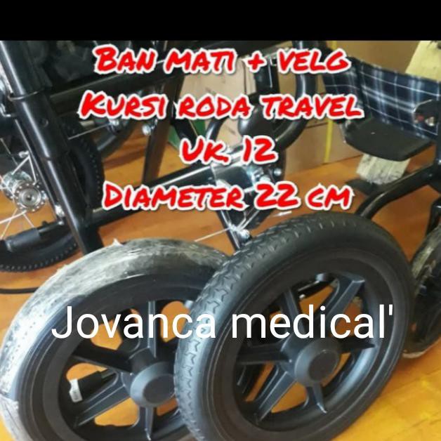 TS001 BAN MATI KURSI RODA TRAVEL LENGKAP. UKURAN 12