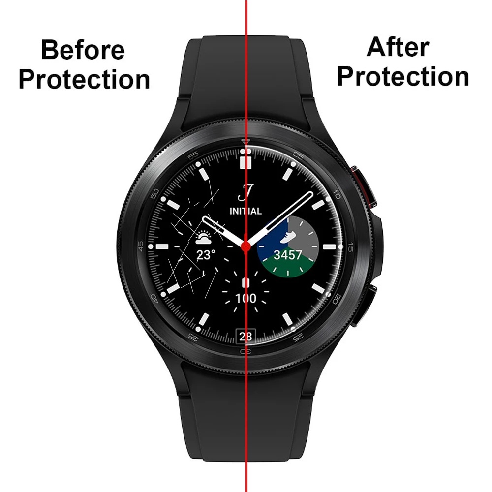 [FEATURED] [3PCS Pack Tempered Glass Screen Protector Compatible with Samsung Galaxy Watch 4 Classic 42mm 46mm 40mm 44mm]