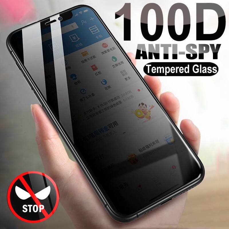 3pcs Pelindung Layar Tempered Glass Anti Spy Untuk OPPO A57 A59 A73 A83 ACE A11X A8 A32 A9 A55 R9 R9S R15 R11 A5 A36 Reno 4SE 5 6 7SE 7 K9 Pro R9