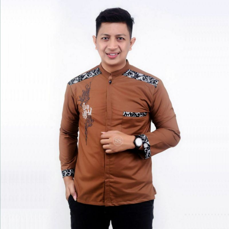 MANJADDA LENGAN PANJANG BAJU KOKO KOMBINASI KOKO DEWASA LENGAN PANJANG BAJU KOKO BORDIR BAJU KOKO MU