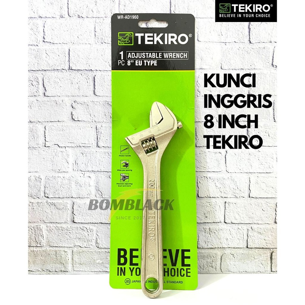 ASLI TEKIRO KUNCI INGGRIS 8 INCH CHROME MURAH