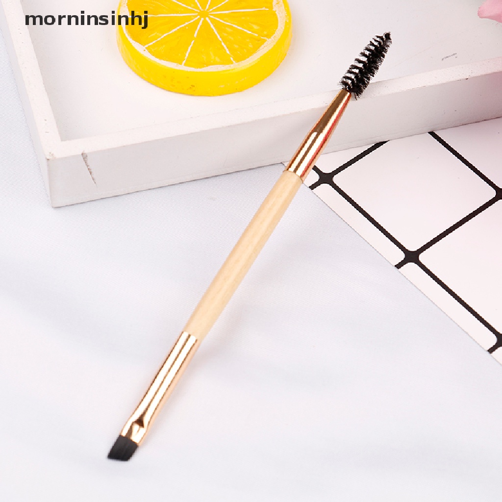 Mornin Pro Brush Gagang Bambu Untuk Alis + Eyebrow