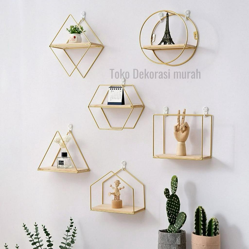 Rak dinding besi minimalis / rak dinding aesthetic / Rak gantung Besi