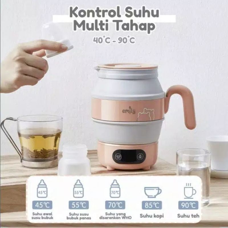 Emily Portable Water Kettle 0.6L / Teko Pemanas Air