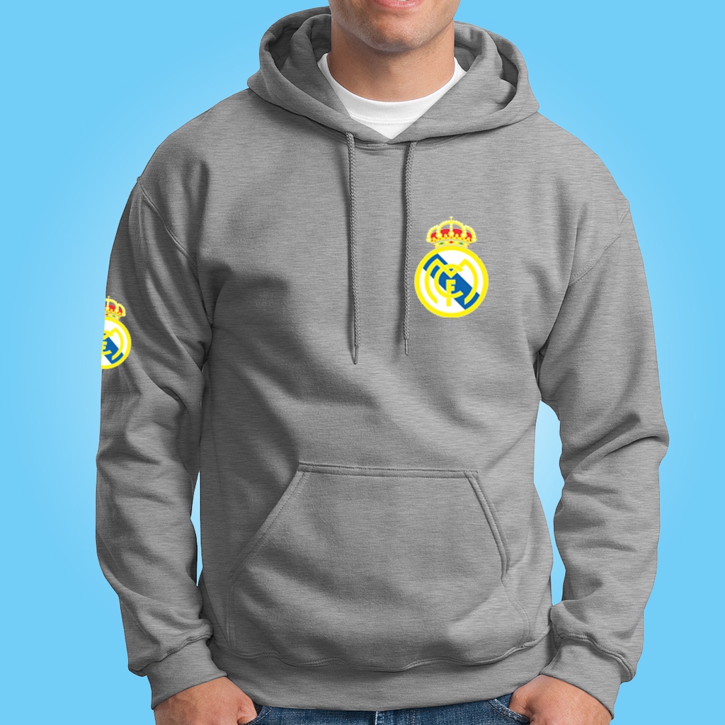 Jaket Real Madrid Sweater Hoodie Real Madrid Sepak Bola Bahan Tebal