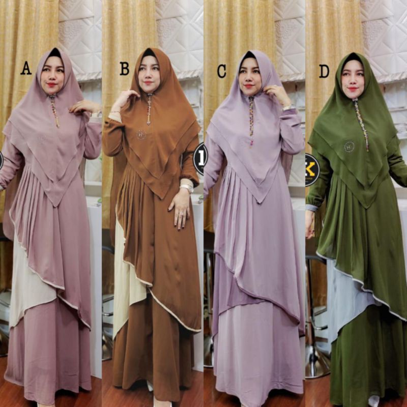siap kirim Atika syar'i by HK/Antika by HK/Cantika by HK/lunara by HK/HK syari premium/syar'i polos 