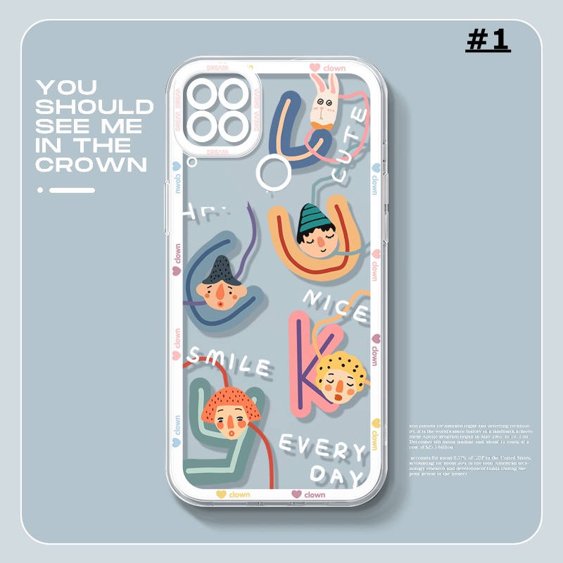 Soft Case TPU Transparan Motif Kartun Untuk Huawei Nova 7i 7SE Nova 5T Nova 3i Y7A Y7 Pro Y9S Y9 Prime 2019 P20 Lite P30 P40