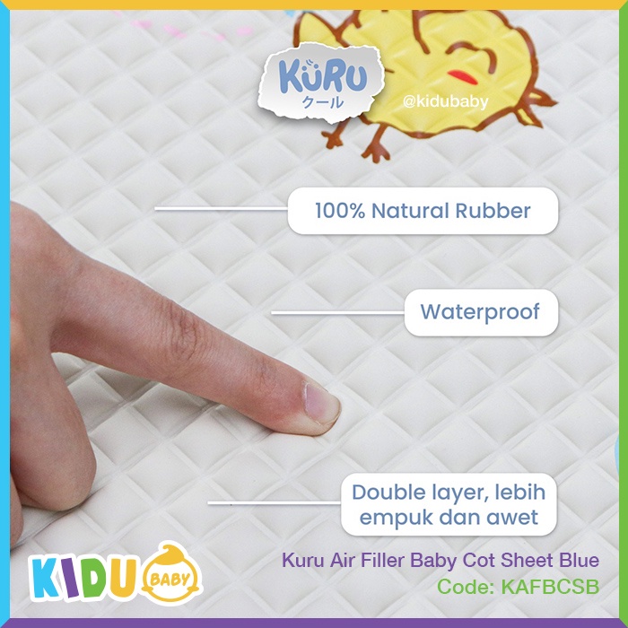 Kuru Air Filler Baby Cot Sheet Perlak Organic Alas Ompol Bayi dan Anak Kidu Baby